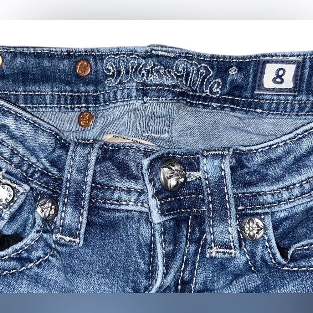 Miss Me Capri Jeans Girls Size 8 - Picture 4 of 5